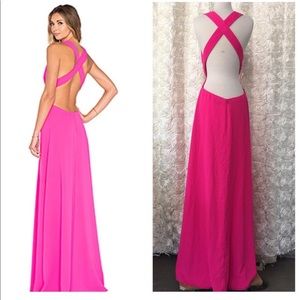 Jill Jill Stuart Pink Cross Back Gown 6